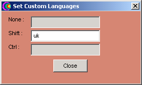 Custom language selection